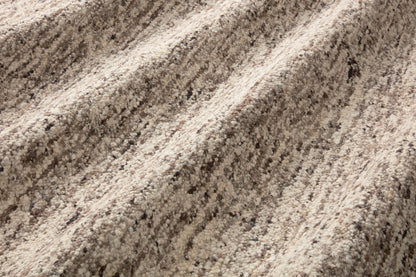 Reyla RLA-01 Granite / Mocha Area Rug, expertly hand-knotted in India, showcasing granite and mocha hues with a sophisticated, heathered effect.