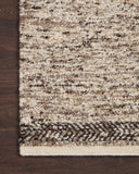 Reyla RLA-01 Granite / Mocha Area Rug, expertly hand-knotted in India, showcasing granite and mocha hues with a sophisticated, heathered effect.