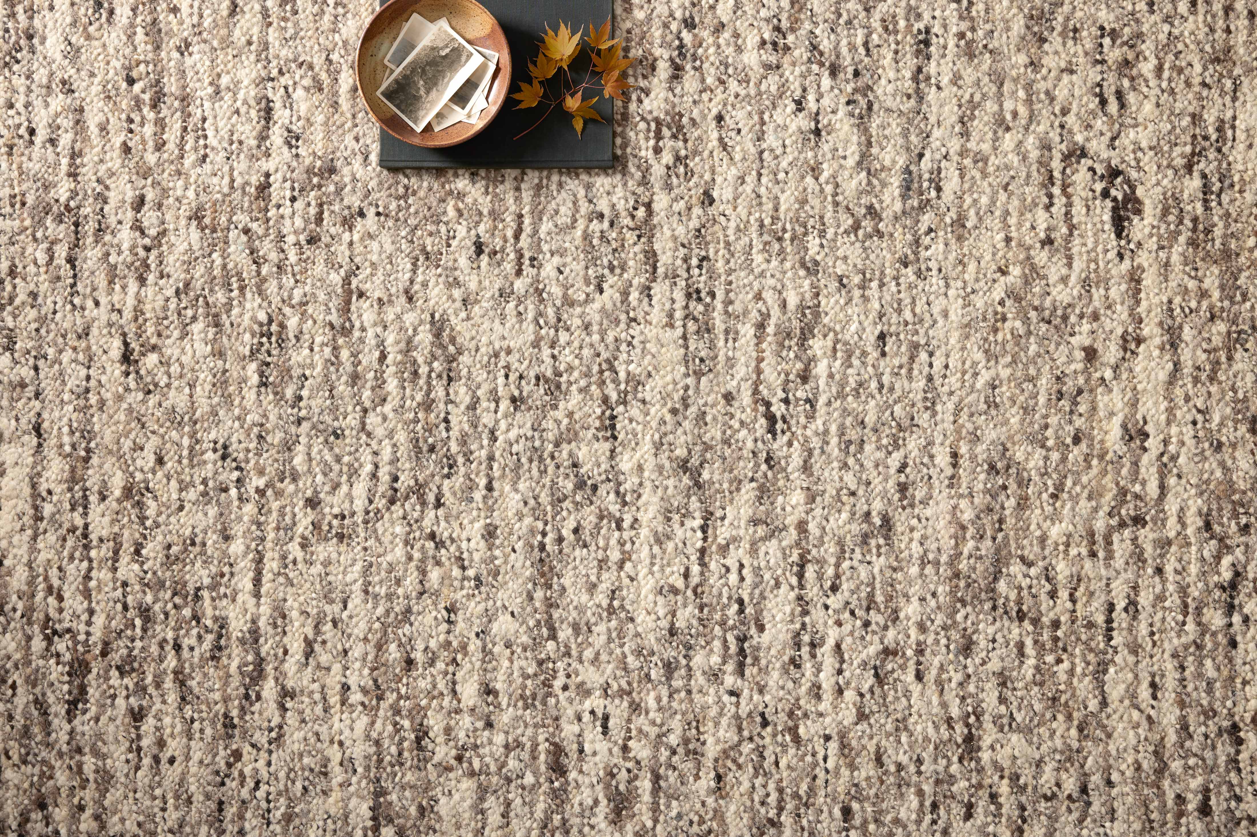 Reyla RLA-01 Granite / Mocha Area Rug, expertly hand-knotted in India, showcasing granite and mocha hues with a sophisticated, heathered effect.