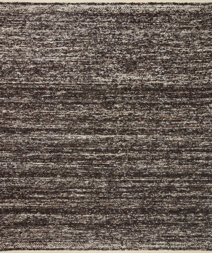 Reyla RLA-01 Mocha / Ivory Area Rug, hand-knotted by Indian artisans, featuring a heathered mix of mocha and ivory tones for a stylish, sustainable appeal.
