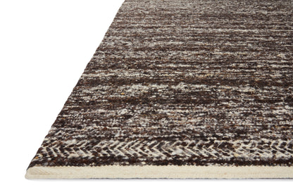 Reyla RLA-01 Mocha / Ivory Area Rug, hand-knotted by Indian artisans, featuring a heathered mix of mocha and ivory tones for a stylish, sustainable appeal.