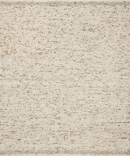 Reyla RLA-01 Pebble / Stone Area Rug, hand-knotted in India, with a neutral palette of pebble and stone and multicolored yarn for a fresh, timeless heathered look.