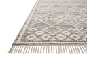 Rivers RIV-01 Area Rug featuring a reversible flatweave design with symmetrical motifs in denim and ivory tones, creating a watercolor effect for modern, neutral spaces.