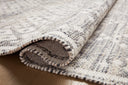 Rivers RIV-01 Area Rug featuring a reversible flatweave design with symmetrical motifs in denim and ivory tones, creating a watercolor effect for modern, neutral spaces.