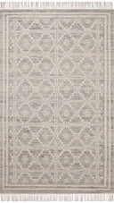 Rivers RIV-02 Area Rug with a reversible flatweave construction, symmetrical motifs, and lagoon and ivory hues for a fresh, natural look in contemporary interiors.