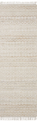 Rivers RIV-03 Area Rug, a contemporary flatweave rug with reversible design, symmetrical motifs, and sand and ivory colors for a soft watercolor effect in neutral palettes.