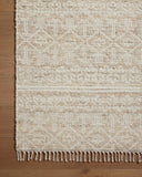 Rivers RIV-03 Area Rug, a contemporary flatweave rug with reversible design, symmetrical motifs, and sand and ivory colors for a soft watercolor effect in neutral palettes.