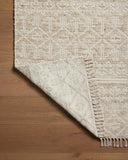 Rivers RIV-03 Area Rug, a contemporary flatweave rug with reversible design, symmetrical motifs, and sand and ivory colors for a soft watercolor effect in neutral palettes.