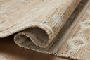 Rivers RIV-04 Area Rug by Angela Rose x Loloi, featuring a modern flatweave, reversible design, symmetrical motifs, and natural and ivory tones for a serene, neutral palette.