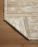 Rivers RIV-04 Area Rug by Angela Rose x Loloi, featuring a modern flatweave, reversible design, symmetrical motifs, and natural and ivory tones for a serene, neutral palette.