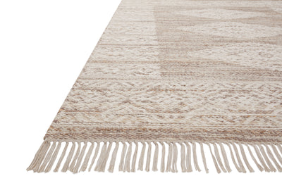 Rivers RIV-05 Area Rug, a modern flatweave rug with reversible design, symmetrical motifs, and a lilac and ivory palette for artful depth in neutral interiors.