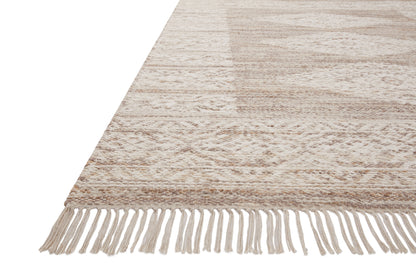 Rivers RIV-05 Area Rug, a modern flatweave rug with reversible design, symmetrical motifs, and a lilac and ivory palette for artful depth in neutral interiors.