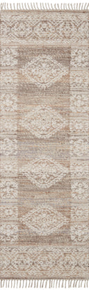 Rivers RIV-05 Area Rug, a modern flatweave rug with reversible design, symmetrical motifs, and a lilac and ivory palette for artful depth in neutral interiors.