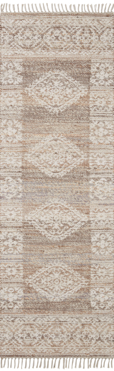 Rivers RIV-05 Area Rug, a modern flatweave rug with reversible design, symmetrical motifs, and a lilac and ivory palette for artful depth in neutral interiors.