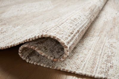 Rivers RIV-05 Area Rug, a modern flatweave rug with reversible design, symmetrical motifs, and a lilac and ivory palette for artful depth in neutral interiors.