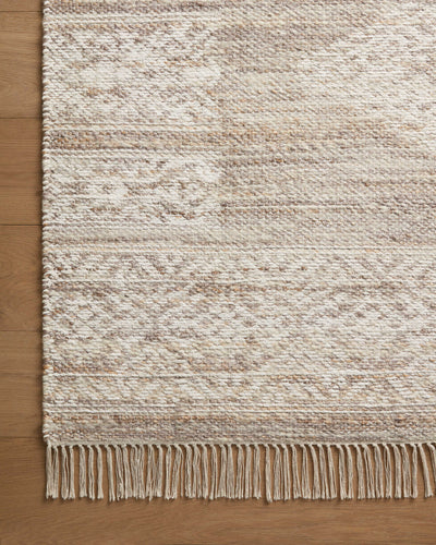 Rivers RIV-05 Area Rug, a modern flatweave rug with reversible design, symmetrical motifs, and a lilac and ivory palette for artful depth in neutral interiors.
