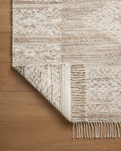 Rivers RIV-05 Area Rug, a modern flatweave rug with reversible design, symmetrical motifs, and a lilac and ivory palette for artful depth in neutral interiors.