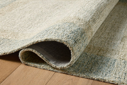 Rosina ROI-01 Olive Area Rug, hand-tufted wool rug featuring vibrant variegated yarns, artisan-made in India