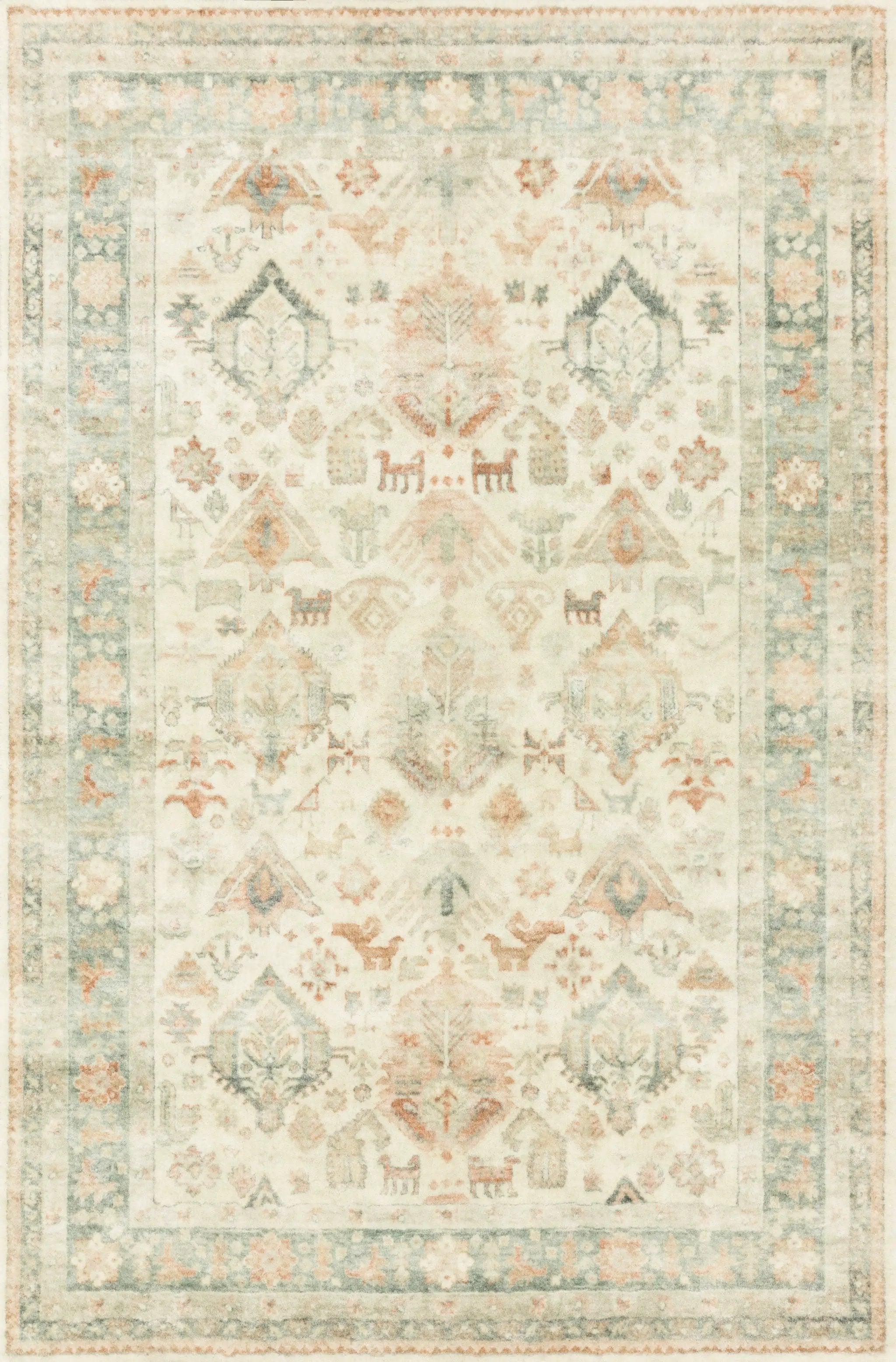 Rosette ROS-01 Beige / Multi Area Rug by Loloi