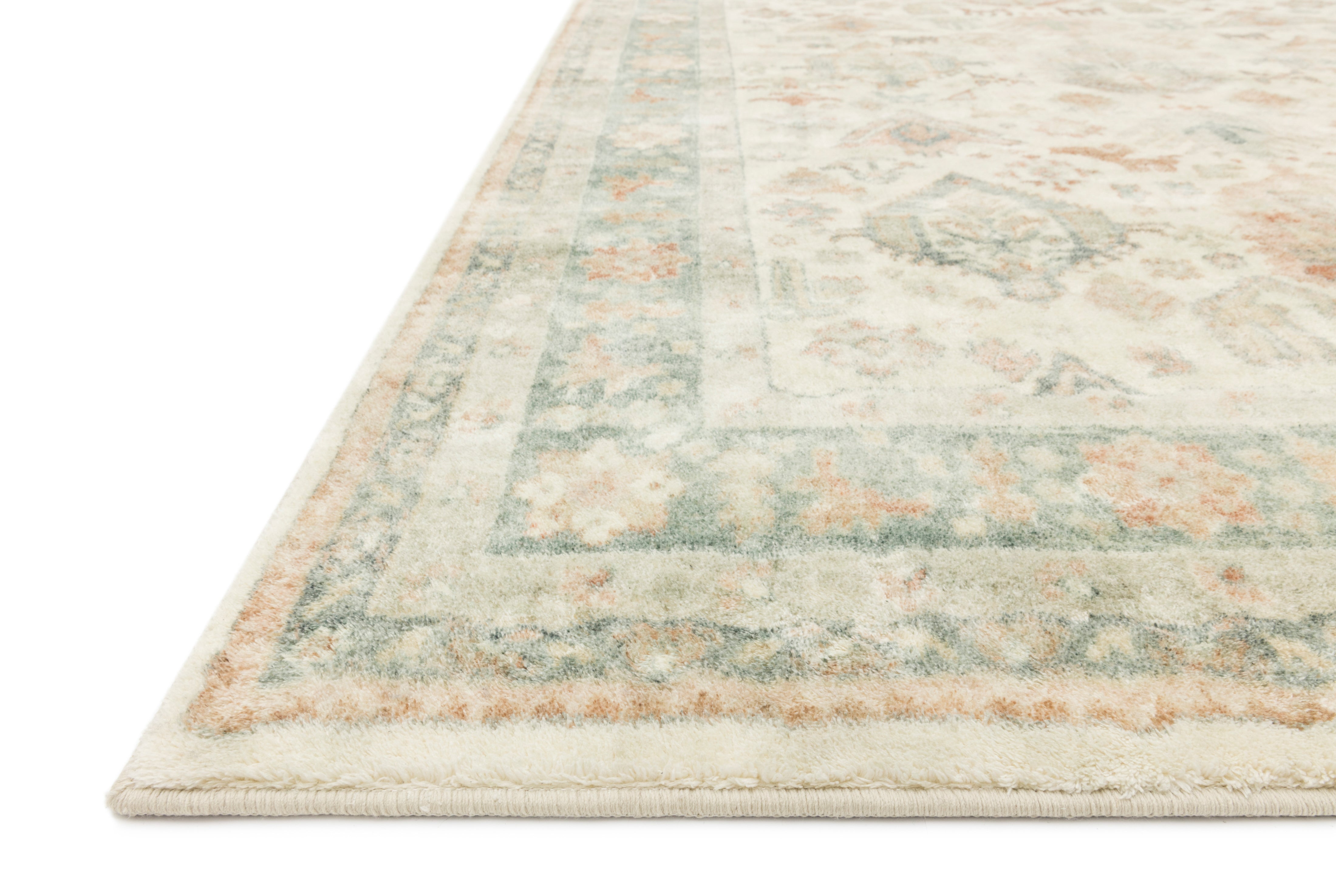 Rosette ROS-01 Beige/Multi Area Rug, with plush texture and classic beige accents.