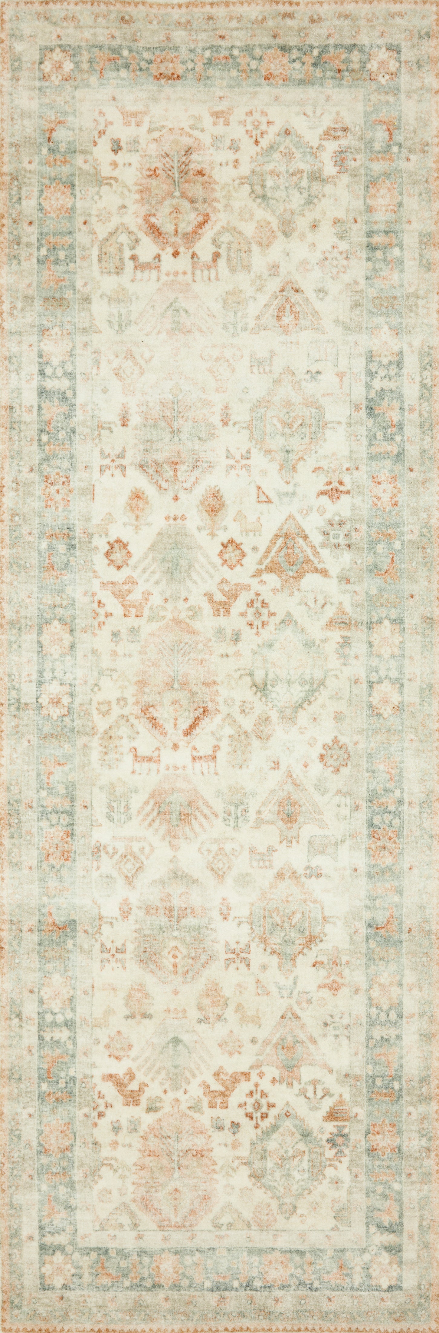 Rosette ROS-01 Beige/Multi Area Rug, with plush texture and classic beige accents.