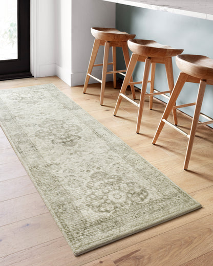 Rosette ROS-02 Ivory/Silver Area Rug, soft ivory and silver design.