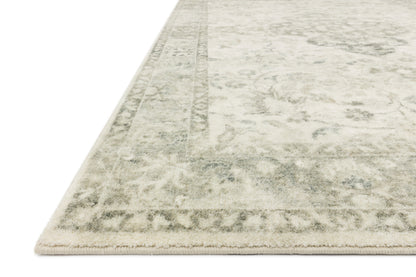 Rosette ROS-02 Ivory/Silver Area Rug, soft ivory and silver design.