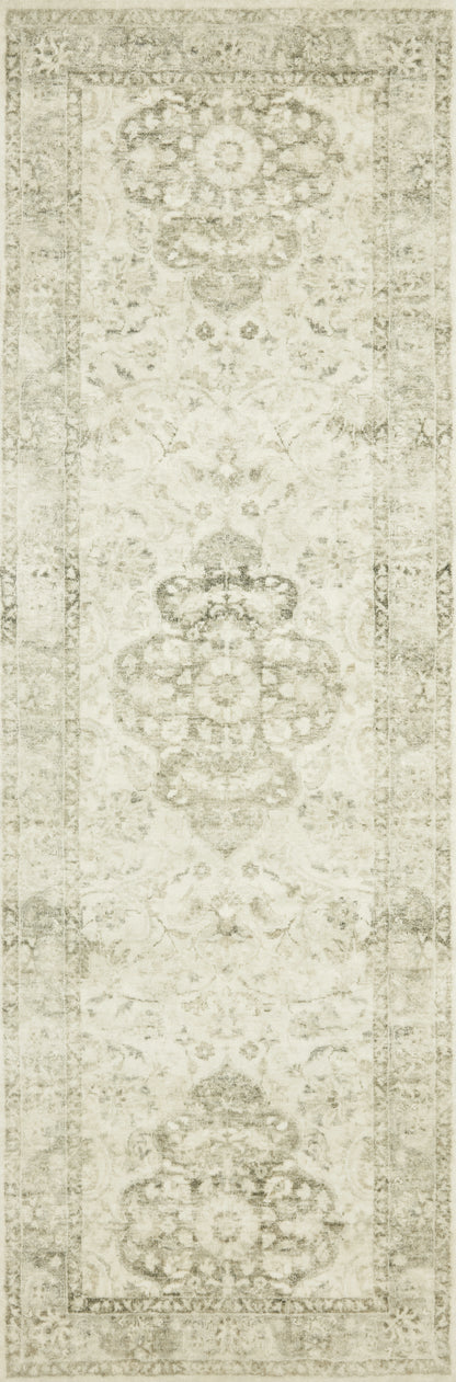 Rosette ROS-02 Ivory/Silver Area Rug, soft ivory and silver design.