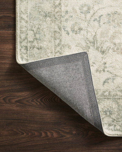 Rosette ROS-02 Ivory/Silver Area Rug, soft ivory and silver design.