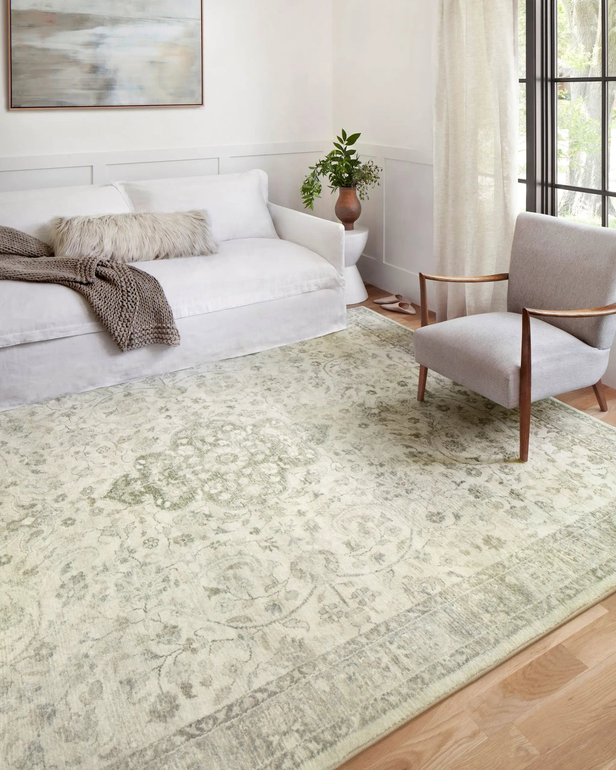 Rosette ROS-02 Ivory / Silver Area Rug by Loloi