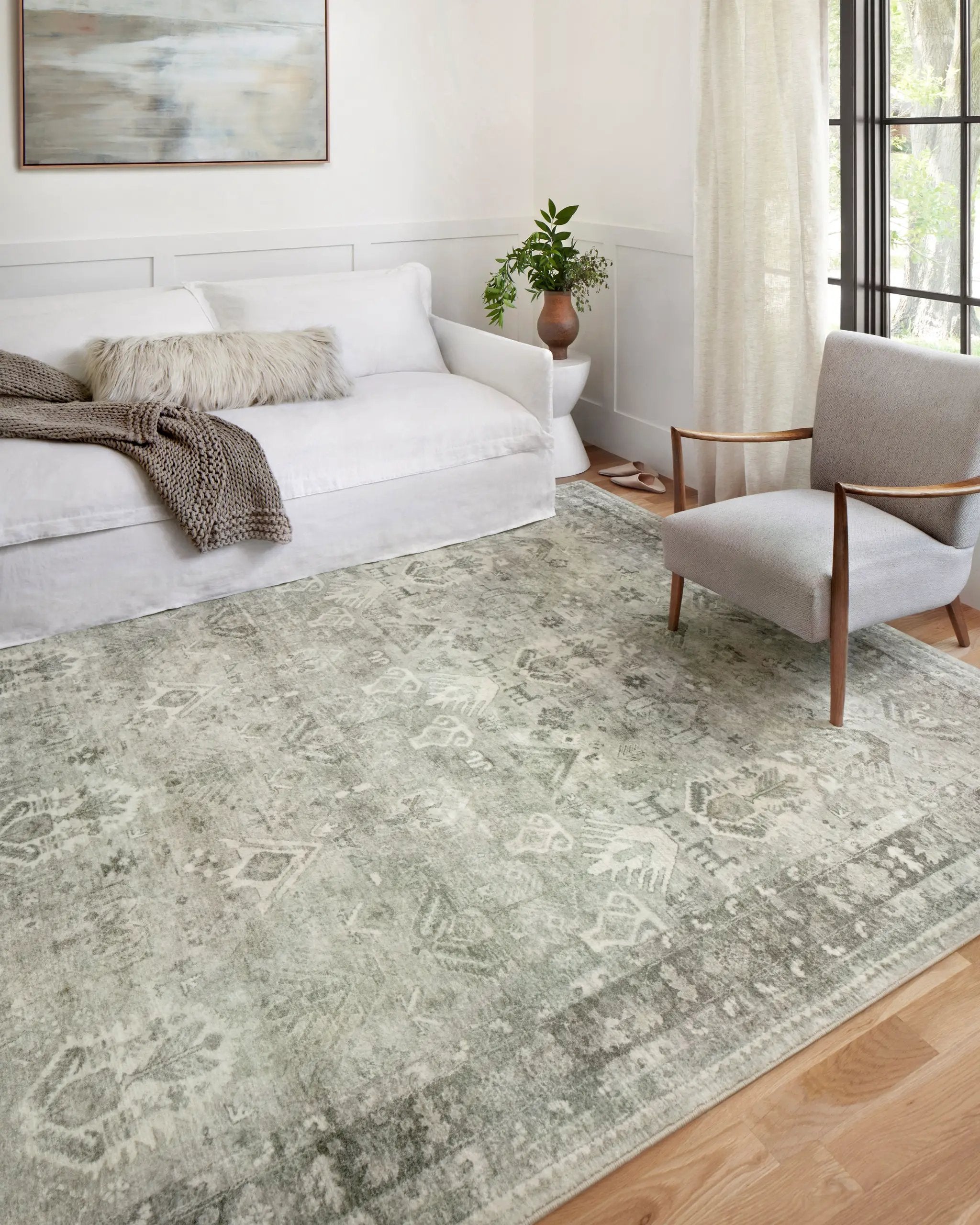 Rosette ROS-04 Steel / Graphite Area Rug by Loloi