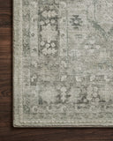 Rosette ROS-04 Steel/Graphite Area Rug, plush steel and graphite motif.