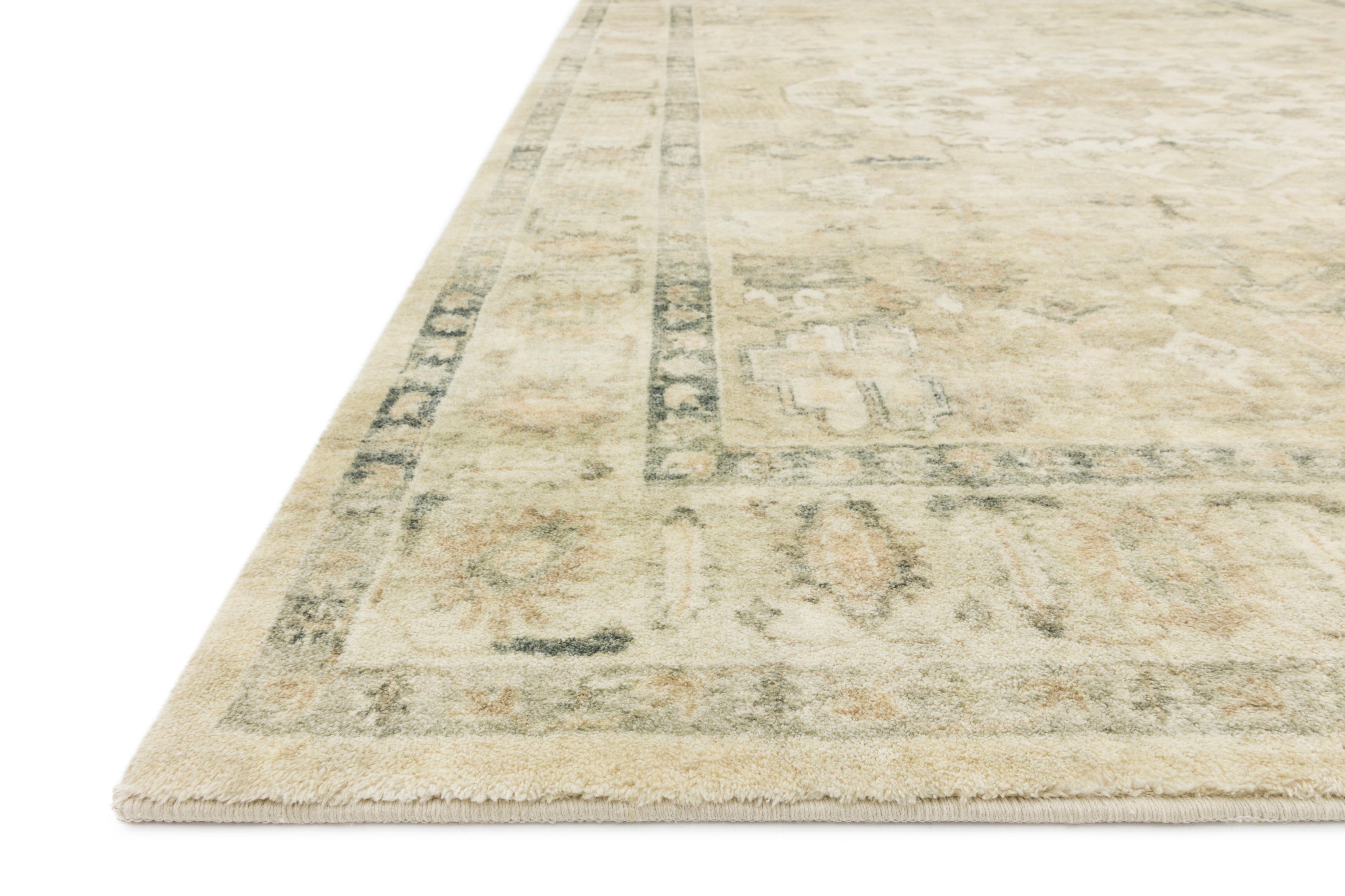 Rosette ROS-05 Sand/Ivory Area Rug, soft sand and ivory pattern.