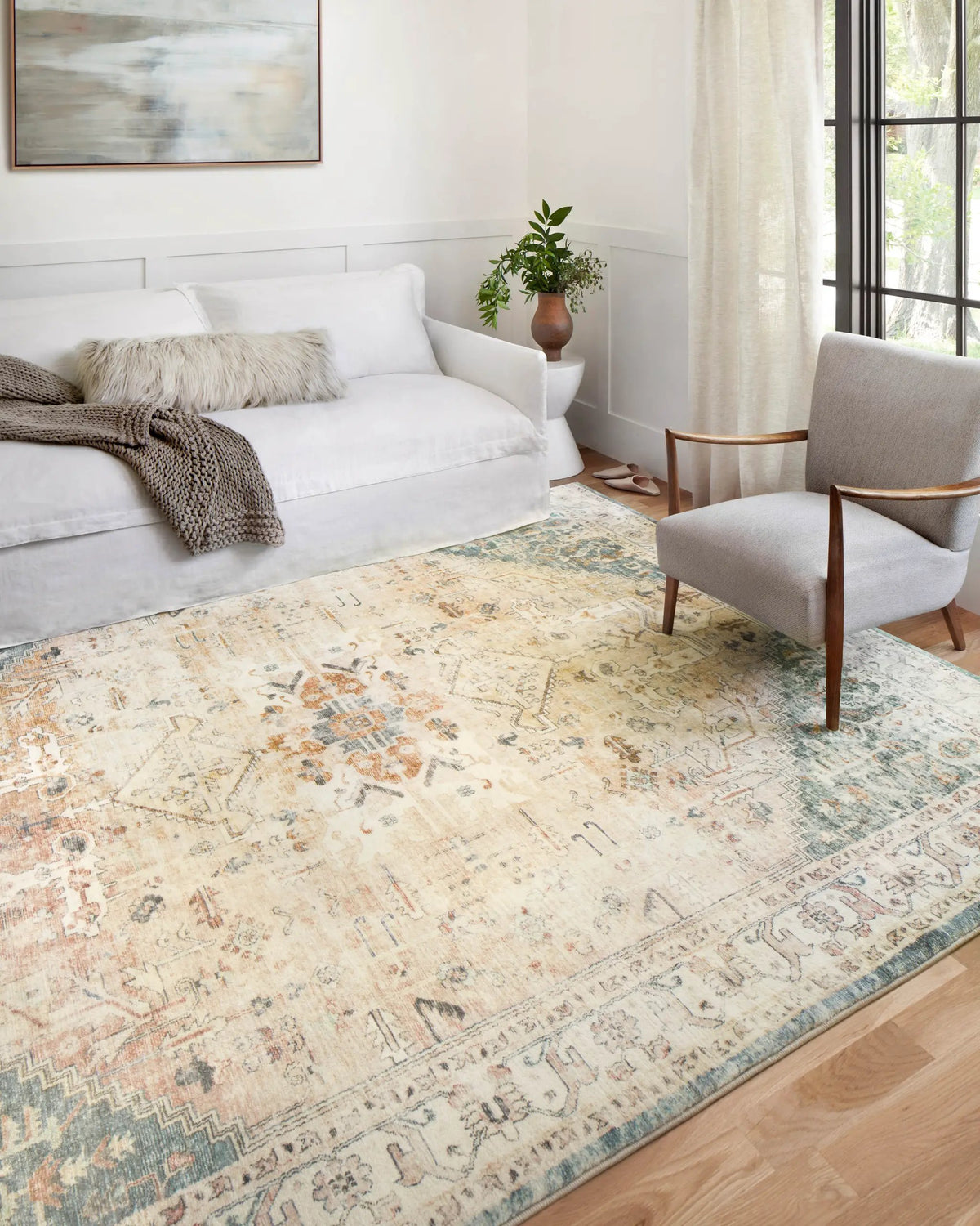 Rosette ROS-06 Clay / Ivory Area Rug by Loloi