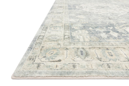 Rosette ROS-07 Denim/Fog Area Rug, ultra-soft with denim and fog tones.