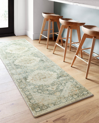 Rosette ROS-08 Teal/Ivory Area Rug, plush teal and ivory pattern.