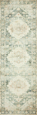 Rosette ROS-08 Teal/Ivory Area Rug, plush teal and ivory pattern.