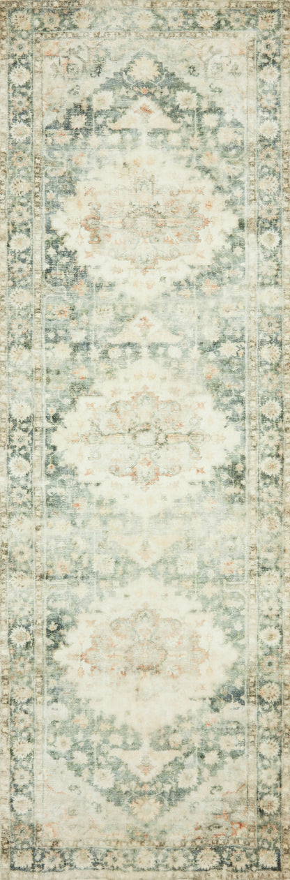 Rosette ROS-08 Teal/Ivory Area Rug, plush teal and ivory pattern.