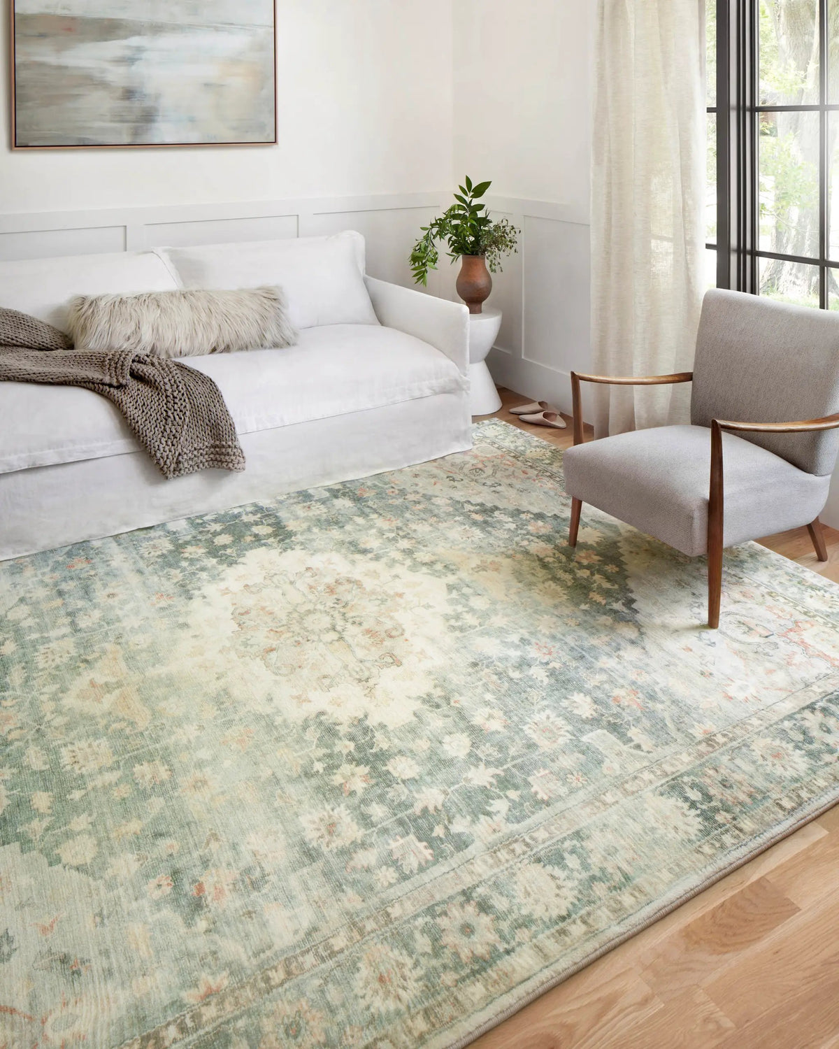 Rosette ROS-08 Teal / Ivory Area Rug by Loloi