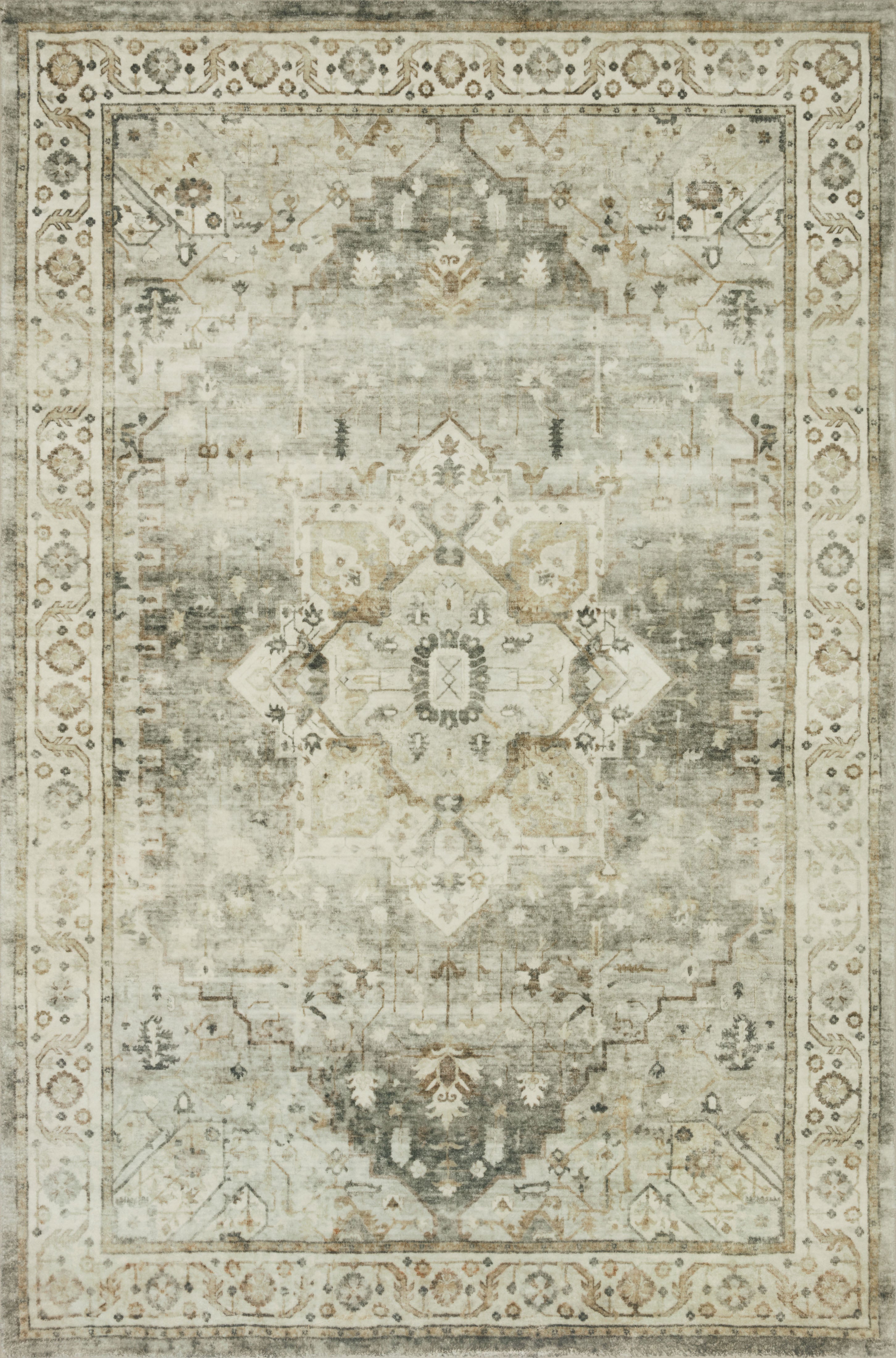 Rosette ROS-09 Sage/Beige Area Rug, soft sage and beige design.