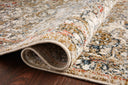 Saban SAB-07 straw and beige area rug with traditional motifs, Turkish power-loomed polyester, stain-resistant and non-shedding