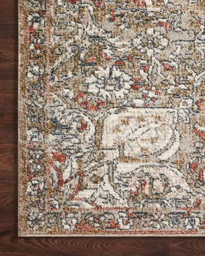 Saban SAB-07 straw and beige area rug with traditional motifs, Turkish power-loomed polyester, stain-resistant and non-shedding