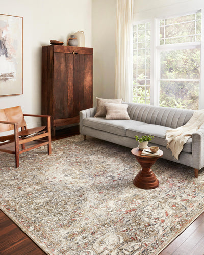 Saban SAB-07 straw and beige area rug with traditional motifs, Turkish power-loomed polyester, stain-resistant and non-shedding