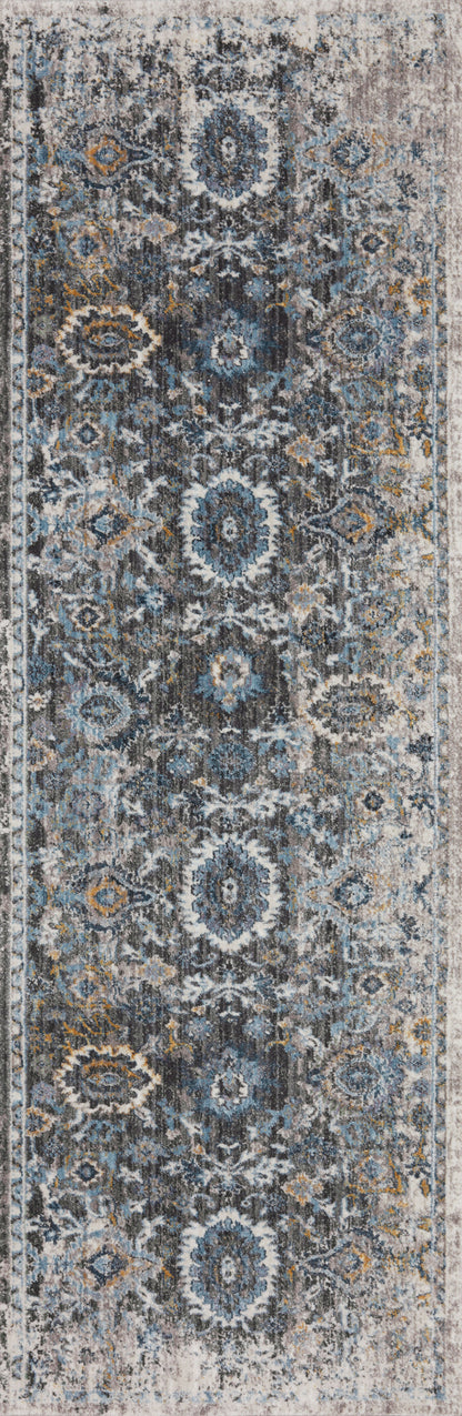 Samra SAM 02 grey multi area rug with subtle color accents, durable polypropylene Turkish rug for modern interiors