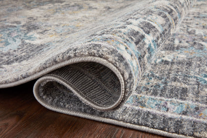 Samra SAM 02 grey multi area rug with subtle color accents, durable polypropylene Turkish rug for modern interiors