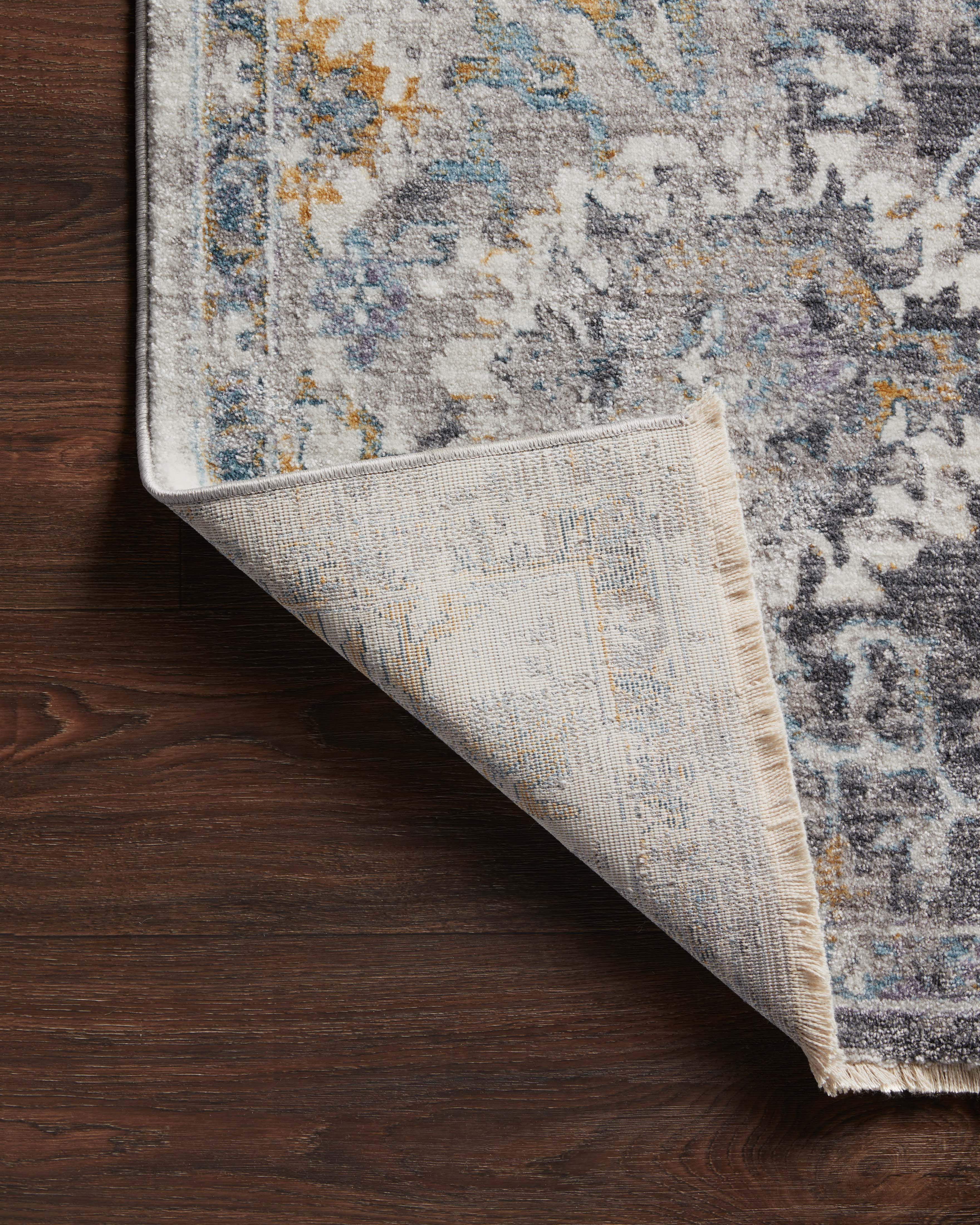 Samra SAM 02 grey multi area rug with subtle color accents, durable polypropylene Turkish rug for modern interiors