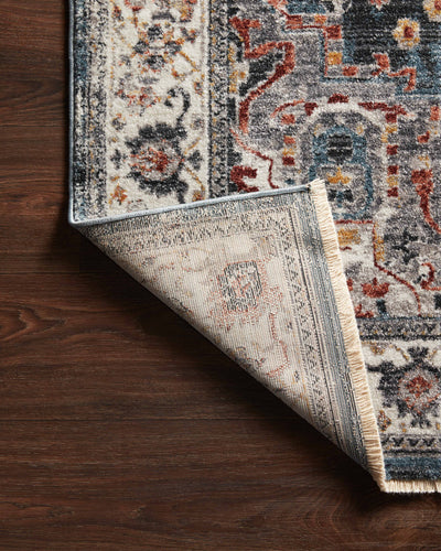 Samra SAM 04 slate multi area rug with understated texture, modern Turkish polypropylene rug for contemporary décor