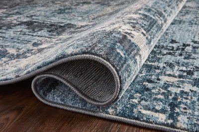 Samra SAM 06 charcoal sky area rug with contrasting accents, modern polypropylene living room rug