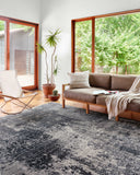Samra SAM 06 charcoal silver area rug with sleek modern design, Turkish power loomed polypropylene rug