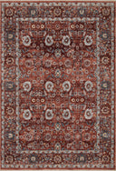 Samra SAM 07 brick multi area rug with warm tones and colorful accents, durable modern polypropylene rug